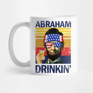 4th Of July Drinking Party Abe Lincoln Retro Mug